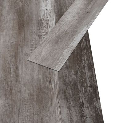 vidaXL PVC-golvbrädor 5,02 m² självhäftande 2 mm mattbrunt trä