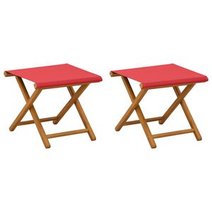 vidaXL Deck Chair 2 st Massiv Eukalyptus Tr&auml; R&ouml;d