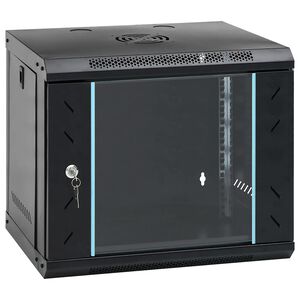 vidaXL 9U v&auml;ggmonterat n&auml;tverkssk&aring;p 19" IP20 53x40x45 cm