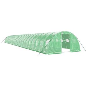 vidaXL V&auml;xthus med st&aring;lram gr&ouml;n 96 m&sup2; 24x4x2 m