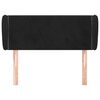 vidaXL Sänggavel med kanter svart 103x23x78/88 cm sammet