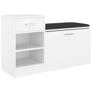 vidaXL Skob&auml;nk vit 94,5x31x57 cm konstruerat tr&auml;