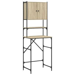 vidaXL Tv&auml;ttmaskinssk&aring;p sonoma-ek 68x48,5x194 cm