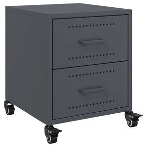 vidaXL S&auml;ngbord antracit 36x39x43,5 cm st&aring;l