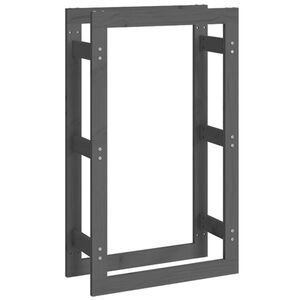 vidaXL Vedställ grå 60x25x100 cm massiv furu