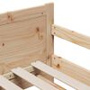 vidaXL S&auml;ngram med madrass med huvudgavel Brun 80 x 200 cm Massiv furu