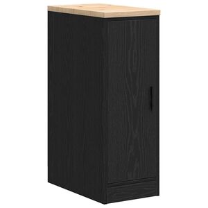 vidaXL Garagesk&aring;p svart 30x51x85 cm massiv tr&auml; furu