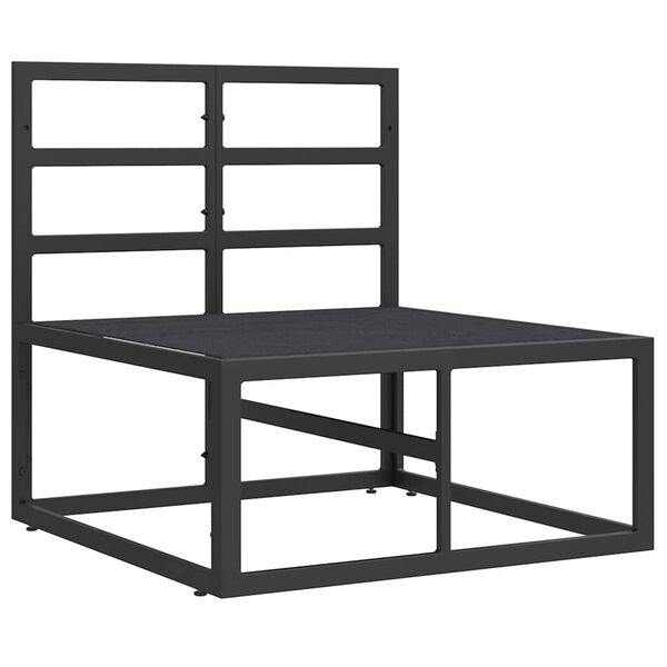 vidaXL Utomhus Möbler med kudde med kudde Svart Aluminium