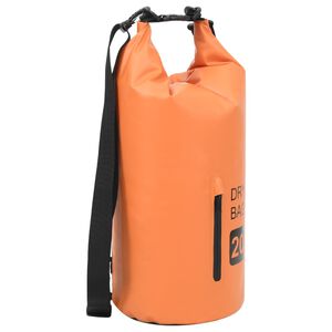 vidaXL Vattent&auml;t packp&aring;se med dragkedja orange 20 L PVC
