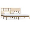vidaXL S&auml;ngram honungsbrun massiv furu 200x200 cm