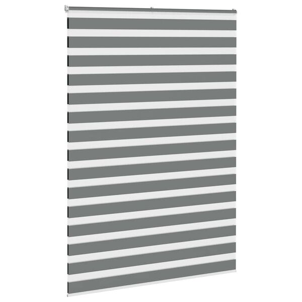 vidaXL Rullgardin zebra m&ouml;rkgr&aring; 165x200 cm tyg bredd 160,9cm polyester