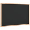 vidaXL Griffeltavla med massiv fururam svart 60x40 cm
