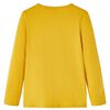 T-shirt med l&aring;nga &auml;rmar f&ouml;r barn m&ouml;rk ockra 92