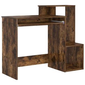 vidaXL Skrivbord R&ouml;kt ek 106 x 41 x 88.5 cm Konstruerat tr&auml;