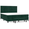 vidaXL Rams&auml;ng med madrass m&ouml;rkgr&ouml;n 180x200 cm sammet
