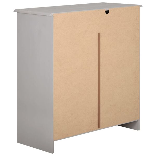 vidaXL Byr&aring; gr&aring; 75x35x80 cm massiv furu