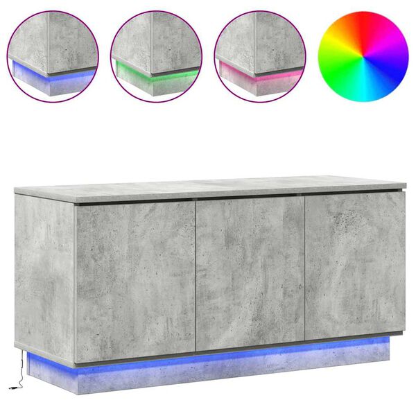 vidaXL TV-skåp Betonggrå 100 x 38 x 49 cm Konstruerat trä