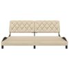 vidaXL Bed Frame without Mattress Cream 200x200 cm Fabric