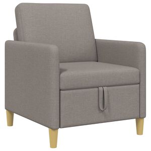 vidaXL Soffa med f&ouml;rvaring Taupe 72 x 78 x 87 cm Polyester