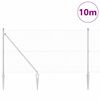 vidaXL St&auml;ngselstolpe Silver 10 x 0,8 m (25 x 25 mm n&auml;t) St&aring;l