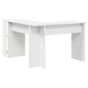 vidaXL H&ouml;rnskrivbord med hylla Vit 140 x 113,5 x 75 cm Konstruerat tr&auml;