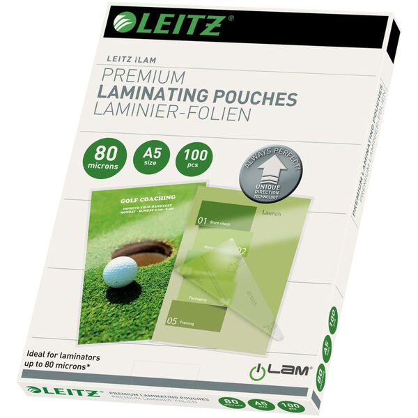 Leitz Lamineringsfickor ILAM 80 mikron A5 100-pack