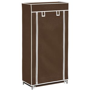 vidaXL Skosk&aring;p brun med &ouml;verdrag 58x28x106 cm