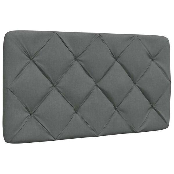 vidaXL Headboard Cushion Dark Grey 90 cm Fabric