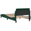 vidaXL Bed Frame "Dover" Dark Green 100x200 cm Velvet