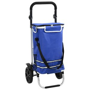 vidaXL Shoppingvagn Bl&aring; 36,5 x 46,5 x 100,5 cm Oxford tyg