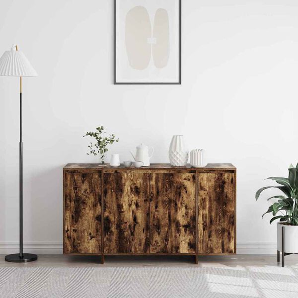 vidaXL Sideboard Rökt ek 135 x 41 x 75 cm Konstruerat trä