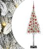 vidaXL Julgran med 150 LED-lampor med stativ Vit 120 cm PE och St&aring;l