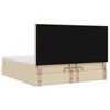 vidaXL Ottoman sängram med madrass gräddvit 180x200 cm tyg