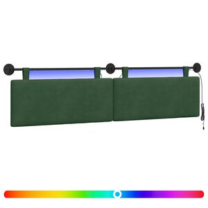 vidaXL H&auml;ngande s&auml;nggavel Med LED-lampa Jungelgr&ouml;n Kordread tyg