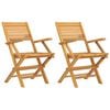 vidaXL Hopf&auml;llbara tr&auml;dg&aring;rdsstolar 2 st 55x62x90 cm massiv teak