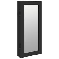 vidaXL Spegelskåp svart väggmonterat 30x8,5x67 cm