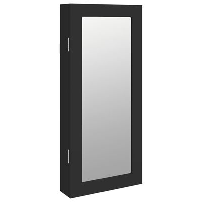 vidaXL Spegelskåp svart väggmonterat 30x8,5x67 cm