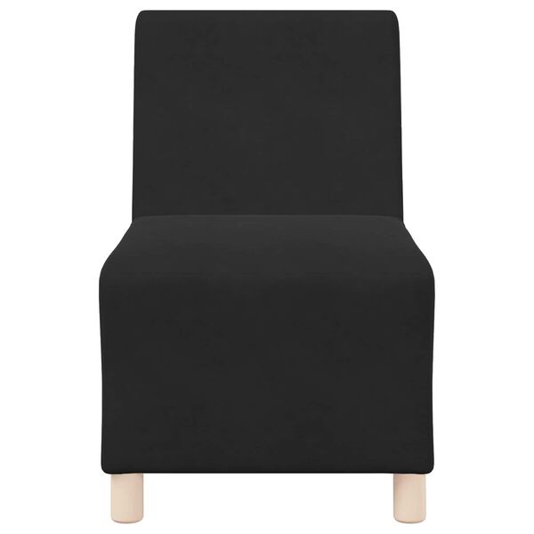 vidaXL | Modulsofa utan armst&ouml;d | Svart 55 x 74 x 82 cm Sammet