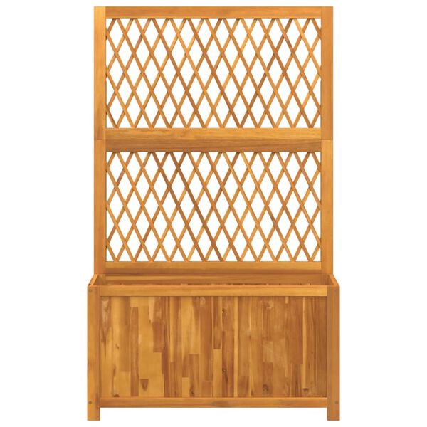 vidaXL Odlingslåda med spaljé 100x32x165 cm massiv akacia