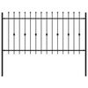 vidaXL Spikestaket ASTEN 200 x 150 cm Pulverlackerat st&aring;l Svart