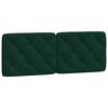 vidaXL Headboard Cushion Dark Green 140 cm Velvet