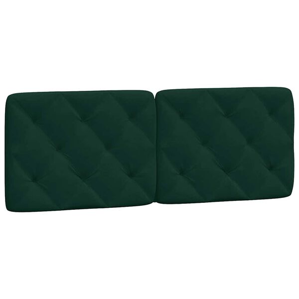 vidaXL Headboard Cushion Dark Green 140 cm Velvet