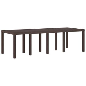 vidaXL Tr&auml;dg&aring;rdsbord Brun 250 x 100 x 73 cm konstrotting