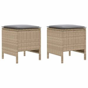 vidaXL Tr&auml;dg&aring;rdspall 2 Stycke Beige och Ljusgr&aring; 38 x 38 x 45 cm