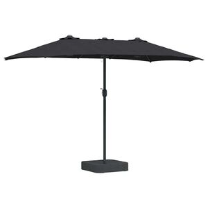 vidaXL Tr&auml;dg&aring;rdsparasol Svart 385 x 209 x 244 cm Polyester och St&aring;l
