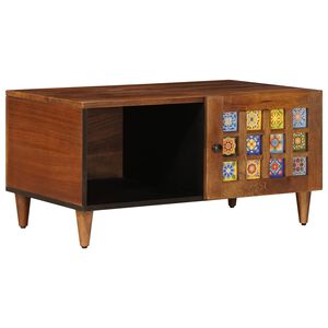 vidaXL Kaffeebord Brun 80 x 50 x 40 cm Massivt mangotr&auml;