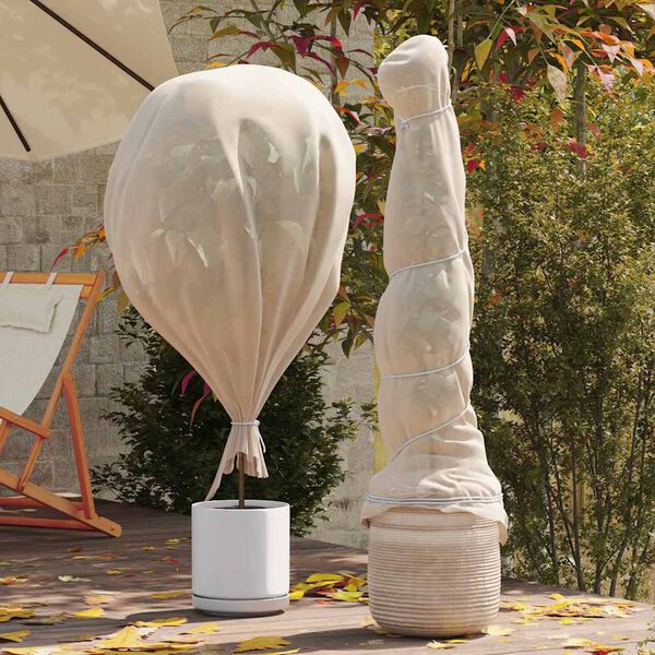 vidaXL Frostskydd f&ouml;r v&auml;xtfleece Beige 50 x 3,2 m Syntetiskt tyg