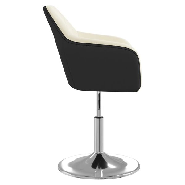 vidaXL Barstol vit och svart konstl&auml;der