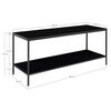 House Nordic Tv-bänk med 2 hyllor Avery svart
