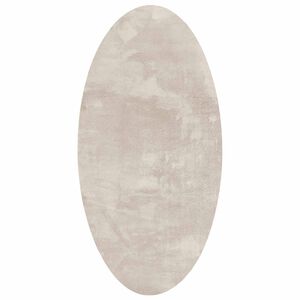 vidaXL Omr&aring;desmattor Oval HUARTE Beige 80 x 150 cm 100% Polyester